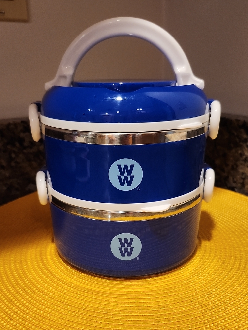 Blue Stackable Lunch Container with Handle